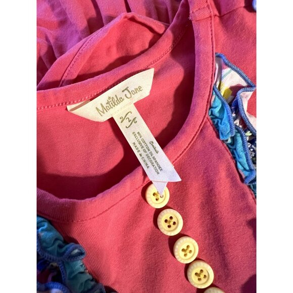 Matilda Jane Pink Ruffled Have Your Cake Dress Toddler Girls Size 2 Excellent co - Picture 9 of 9